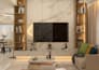 create modern living room interior design and 3d rendering